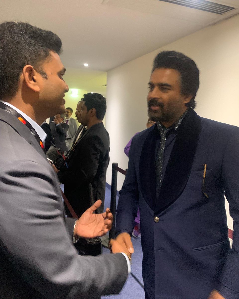 thaksh06's tweet photo. Great honour to meet @ActorMadhavan and @NambiNOfficial at the #RocketryTheNambiEffect world premiere and watch this amazing film in their presence. https://t.co/vziNrDe7uD