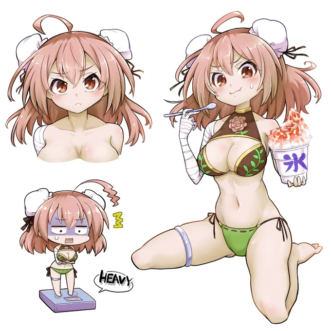 ついでに塗りの練習で水着華扇ちゃんをば 
