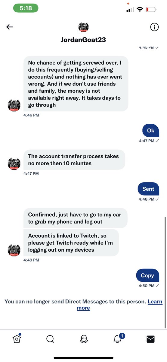 ByronR25's tweet photo. Barely even post but thought I should let the #wwesupercard community know that JordanGoat23 is a scammer he had me send 175$ for his account that i was purchasing for my little brother to join me playing this game and blocked me shortly after. WWESupercard supercard https://t.co/1OCPT54dnW