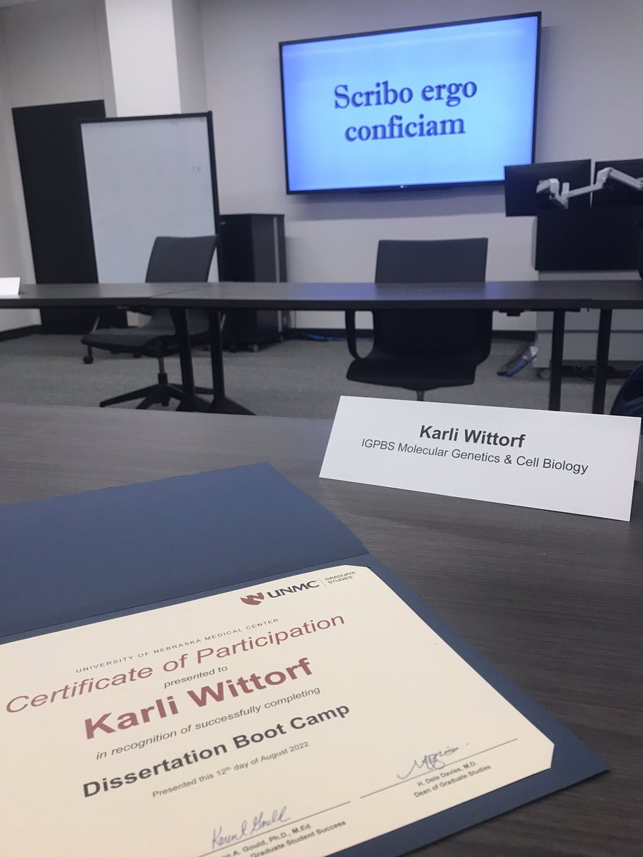 Karli Wittorf, PhD (@karlijwittorf) on Twitter photo Just completed <a href="/UNMC/">University of Nebraska Medical Center</a> Dissertation Boot Camp, and the entire experience was extremely beneficial! I am definitely walking away with multiple great tips and tricks to continue being productive and motivated while writing!! Just completed <a href="/UNMC/">University of Nebraska Medical Center</a> Dissertation Boot Camp, and the entire experience was extremely beneficial! I am definitely walking away with multiple great tips and tricks to continue being productive and motivated while writing!!