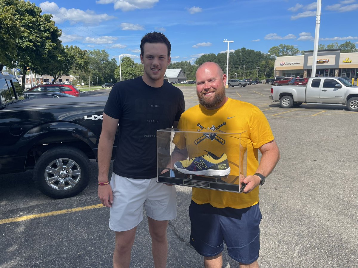 Oxford HS Baseball (@oxfordbaseball) on Twitter photo Proud to pick up <a href="/mbain_38/">Max Bain</a> Oxford Strong cleat from <a href="/trevorbusyn/">Trevor Busyn</a> <a href="/busworld360/">Chris Busyn</a> it will be displayed in the baseball trophy case at OHS. The second cleat will be used as a trophy Oxford and Clarkston baseball will compete for annually. Proud to pick up <a href="/mbain_38/">Max Bain</a> Oxford Strong cleat from <a href="/trevorbusyn/">Trevor Busyn</a> <a href="/busworld360/">Chris Busyn</a> it will be displayed in the baseball trophy case at OHS. The second cleat will be used as a trophy Oxford and Clarkston baseball will compete for annually.