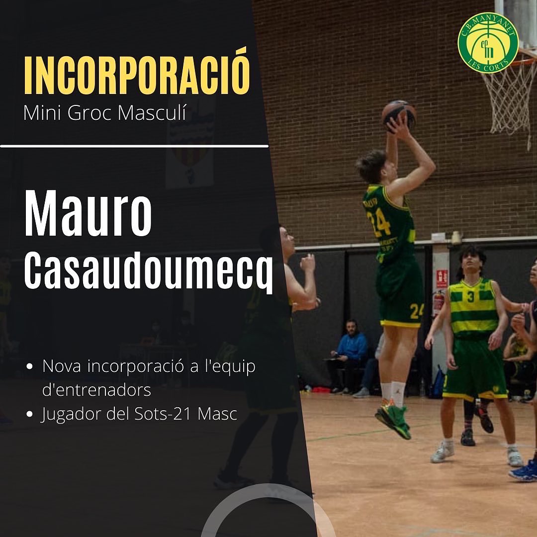 CBManyanet's tweet image. 📣 ENTRENADORS 22/23

➡️ Un gran equip d’entrenadors estarà a càrrec aquesta temporada dels nostres minis de primer any.

➡️ Seguirem comptant un any més amb la Laia i l’Edu i incorporem a l’equip d’entrenadors a l’Arnau i el Mauro.

#ForçaManyanet 💚💛