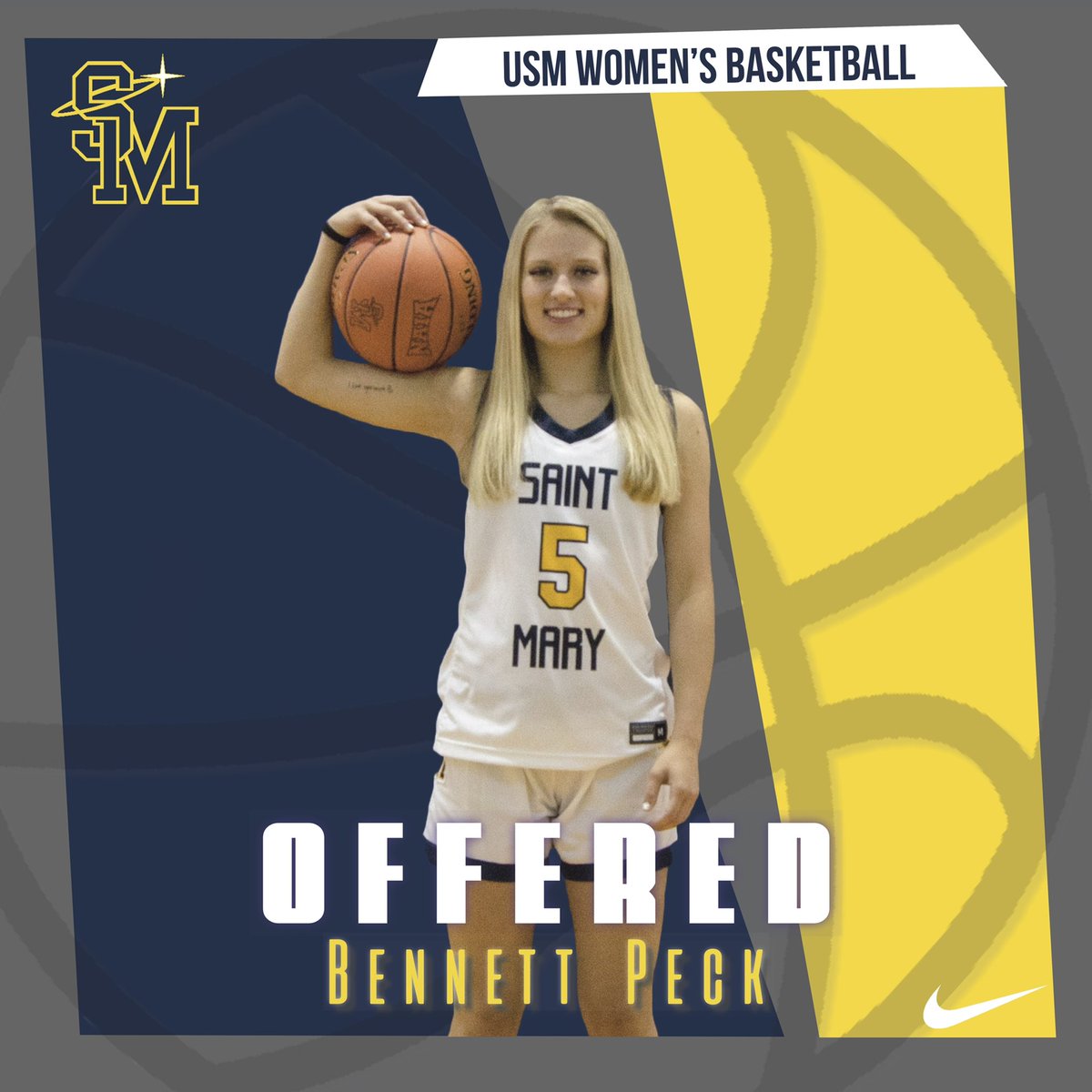 Thank you <a href="/AndyKelley47/">Andy Kelley</a> <a href="/DonShipman49/">Coach Ship</a> for an amazing visit. Blessed to receive an offer to play at The University of St. Mary <a href="/USM_WBB/">Saint Mary Women’s Basketball</a>