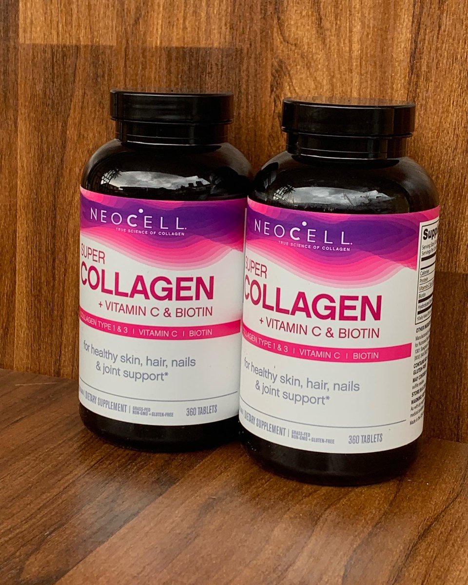 skinsupplement's tweet photo. 🛒Neocell Super Collagen + Vitamin C &amp; Biotin (360 tablets) tablets 

•contains collagen type 1&amp;3 | vitamin c | biotin 
•for healthy skin,hair,nails and joint support.
•6g collagen
✨N19,000

#collagensupplements
#glowingskin 
#collagen https://t.co/pYh63Xg4zZ