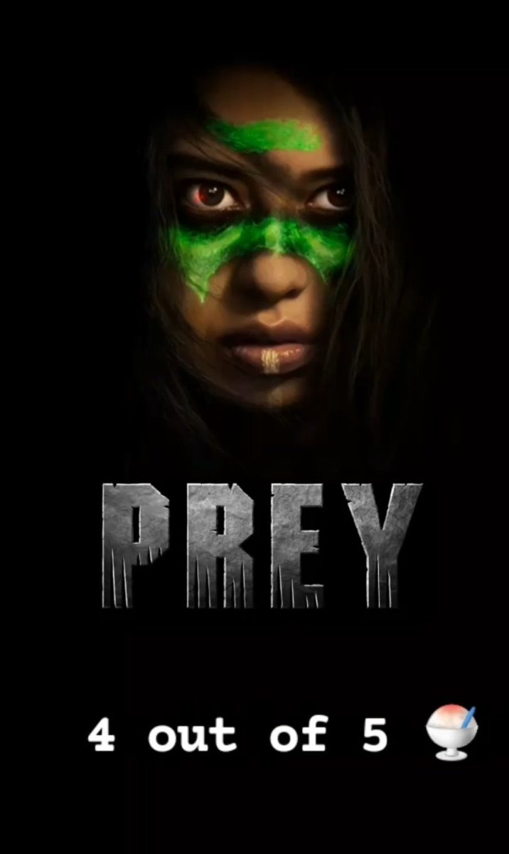 halohalohour's tweet photo. #Prey is a fantastic movie that has revived the #Predator franchise.

4/5 🍧🍧🍧🍧

#PreyHulu #HaloHalo https://t.co/srMoLZ9UaR