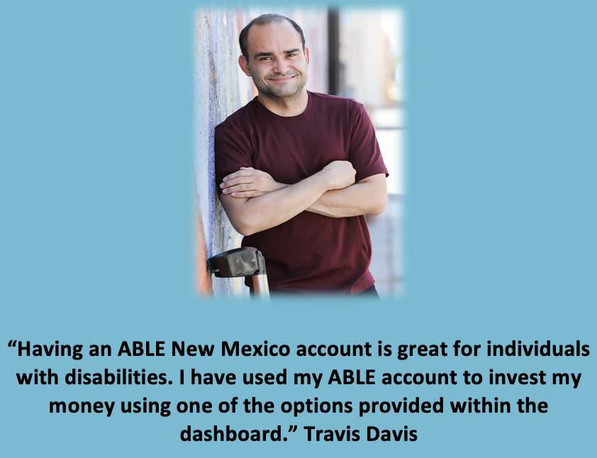 Thanks to #ABLE programs, individuals with disabilities have more independence than ever! 
We are grateful for the opportunity to work with Travis Davis &amp; glad his ABLE account is helping him #invest in his future. 
How are you using your ABLE New Mexico account? 
#ABLEtoSave