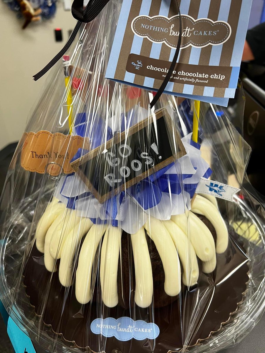 MrsKendallBerry's tweet photo. Thank you Nothing Bundt Cakes for our sweet treat today! We love our community partners! 
#whywisd #austinblueroos https://t.co/Xkvm9xHACu