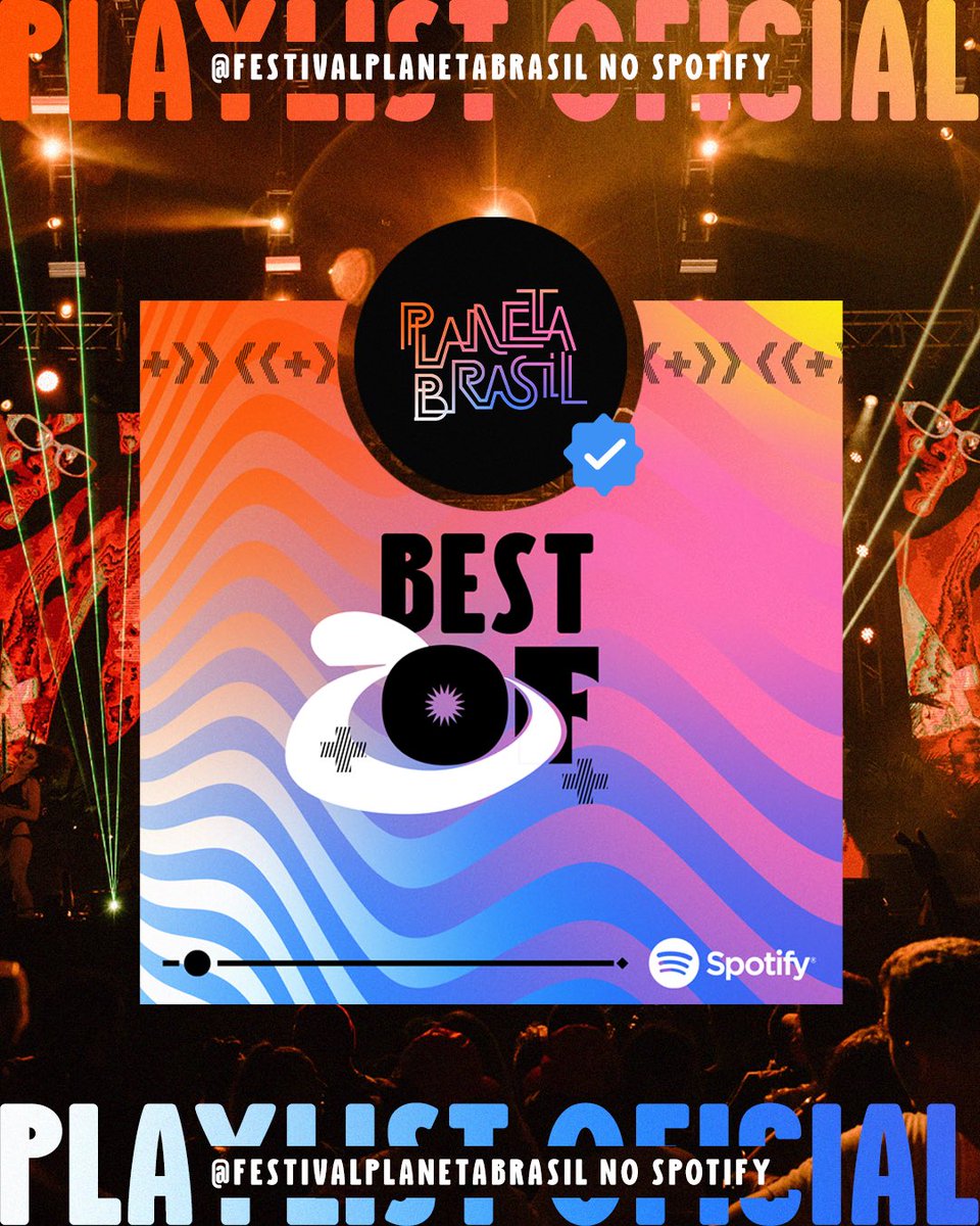 O coração chega a vibrar em uma frequência diferente de tanta ansiedade para o nosso grande reencontro. 

E pra aumentar ainda mais a saudade, se liga no que preparamos para vocês.

Siga nosso perfil no Spotify, Festival Planeta Brasil:

open.spotify.com/playlist/2keIc…
