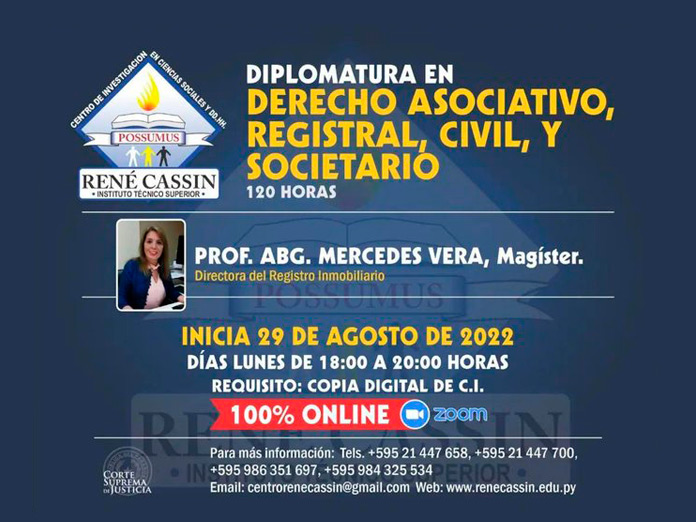 ABOGADOS y ESCRIBANOS AGENDAR ⚖📅🕙✍ | Diplomatura Derecho Asociativo, Registral, Civil y Societario <a href="/c_renecassin/">Instituto René Cassin</a> 

Más detalles en 👉🤳 bit.ly/3duUSDD

#derechoasociativo #derechoregistral #derechocivil #derechosocietario #APrioriPY #Apriori