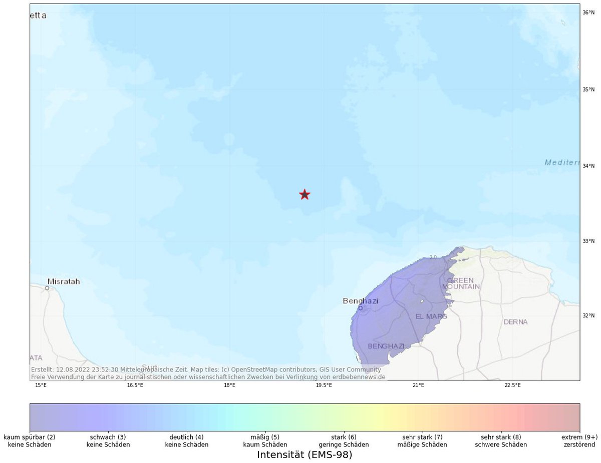 Kräftiges #Erdbeben im Mittelmeer vor der Küste von #Libyen erdbebennews.de/2022/08/erdbeb…