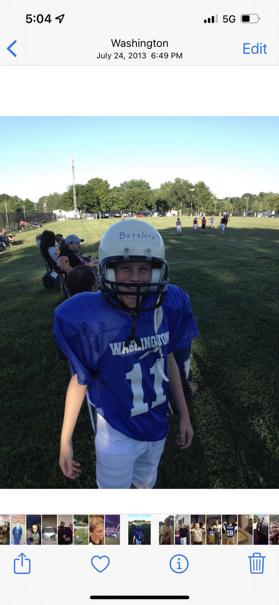 jbartlett2003's tweet photo. How it started … how it’s going. 10 years of football for this guy. https://t.co/vLyp5iL1Be
