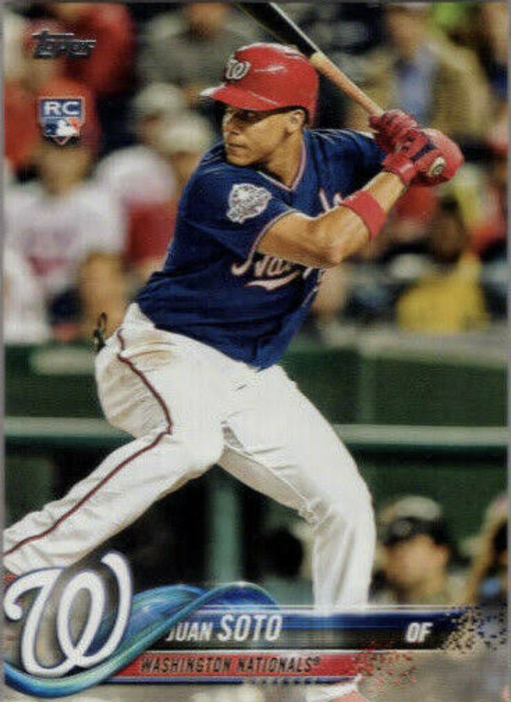 NationalsSource's tweet photo. 🚨Giveaway🚨
Juan Soto 2018 Rookie

In honor of his return and to brighten someone’s day!

Like/RT/Follow

Winner picked randomly at the end of the series. Good luck! #Nationals https://t.co/8GSsji97KG