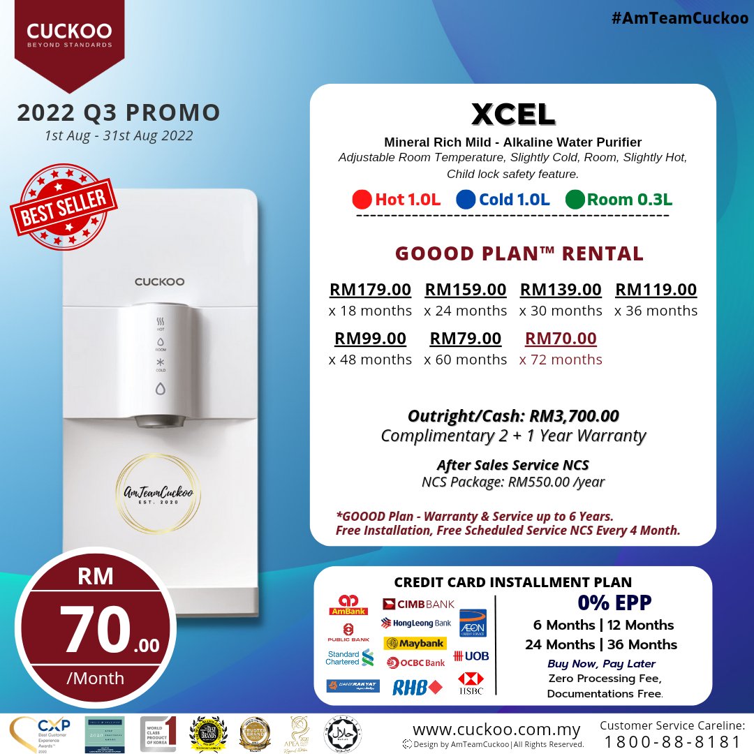 abrahamwang92's tweet photo. Penapis Air Cuckoo
Ada yang Tengah Survey @ Nak Tanya

Boleh WhatsApp saya di https://t.co/Yp2ZMV7lU5

#cuckoomalaysia #cuckoo #penapisaircuckoo
#ejencuckoo #waterfilter #waterdispenser https://t.co/rZRA64qUxH
