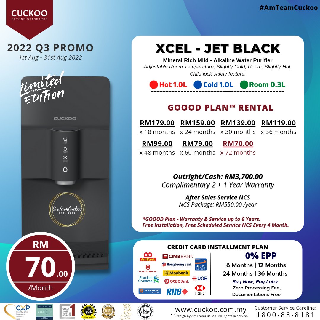 abrahamwang92's tweet photo. Penapis Air Cuckoo
Ada yang Tengah Survey @ Nak Tanya

Boleh WhatsApp saya di https://t.co/Yp2ZMV7lU5

#cuckoomalaysia #cuckoo #penapisaircuckoo
#ejencuckoo #waterfilter #waterdispenser https://t.co/rZRA64qUxH
