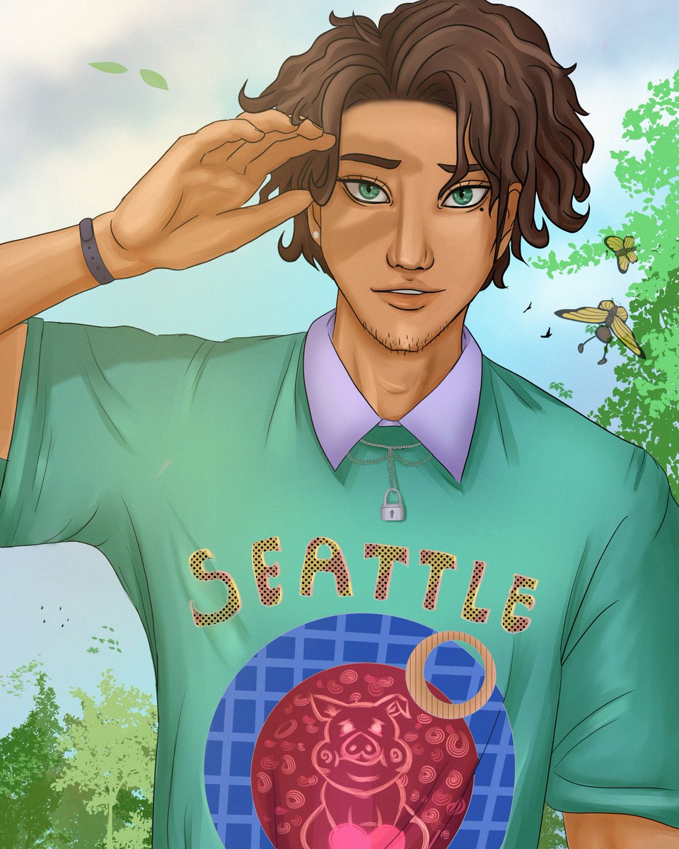 BeerInTheMirror's tweet photo. Finally finished the last,but not the least LI: Amza. Hope his personality translates through the image. #visualnovel #art #anime #manhwa https://t.co/nDESz9j9RS