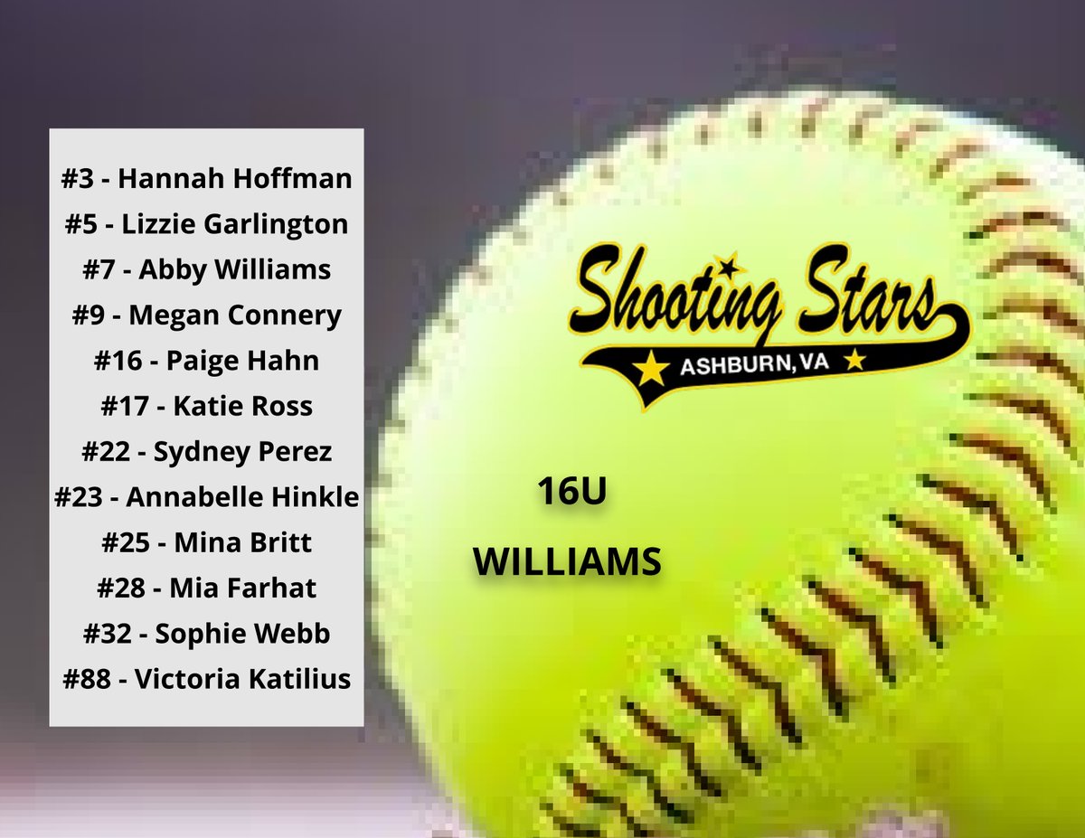 SStars2026's tweet photo. New season.  New team.  New beginning.  NEW OPPORTUNITIES.  Introducing the Ashburn Shooting Stars 16U team! https://t.co/lQ9Jw0yI3l