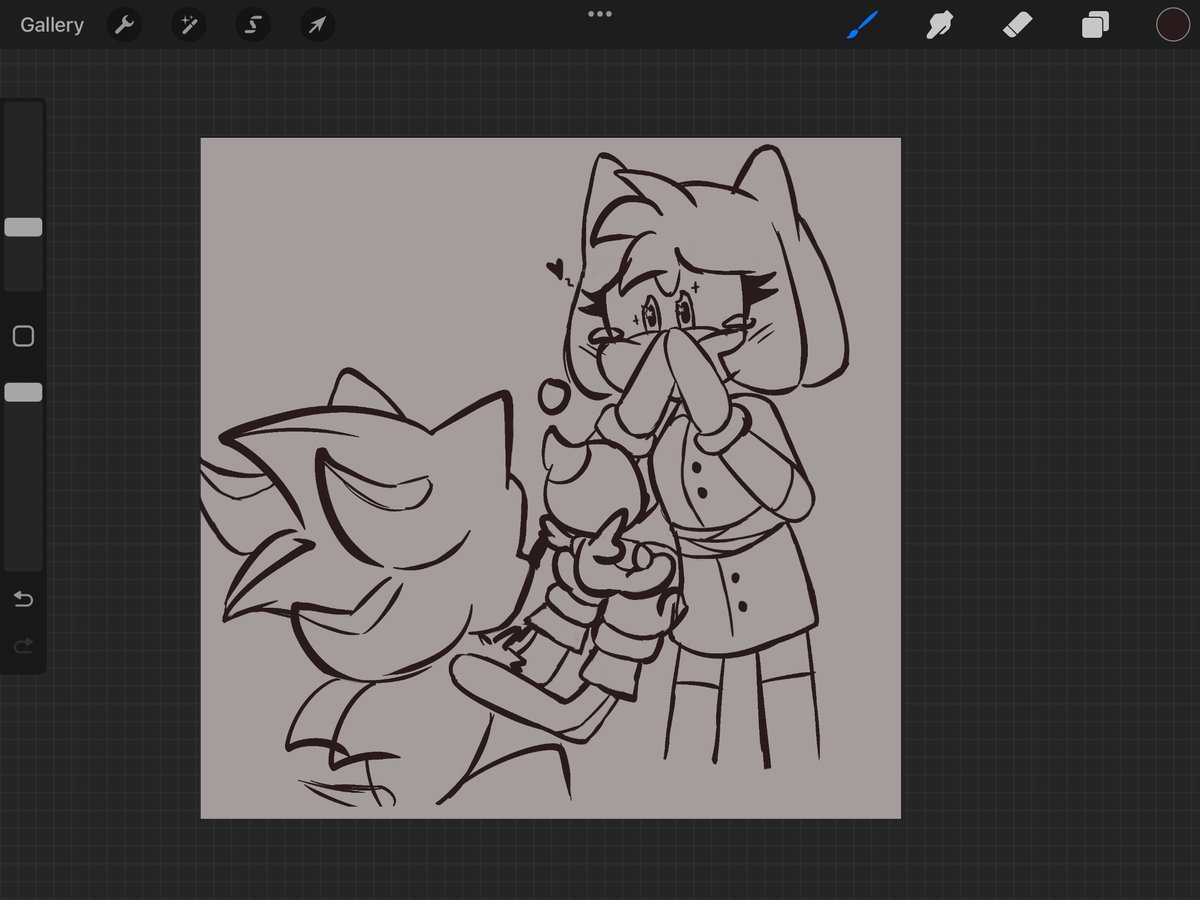 ITS BEEN SOOOO LONG SINCE IVE DRAWN THESE TWO 😭💔 #ShadowTheHedgehog #AmyRose #shadamy #SonicTheHedeghog #boomshadamy