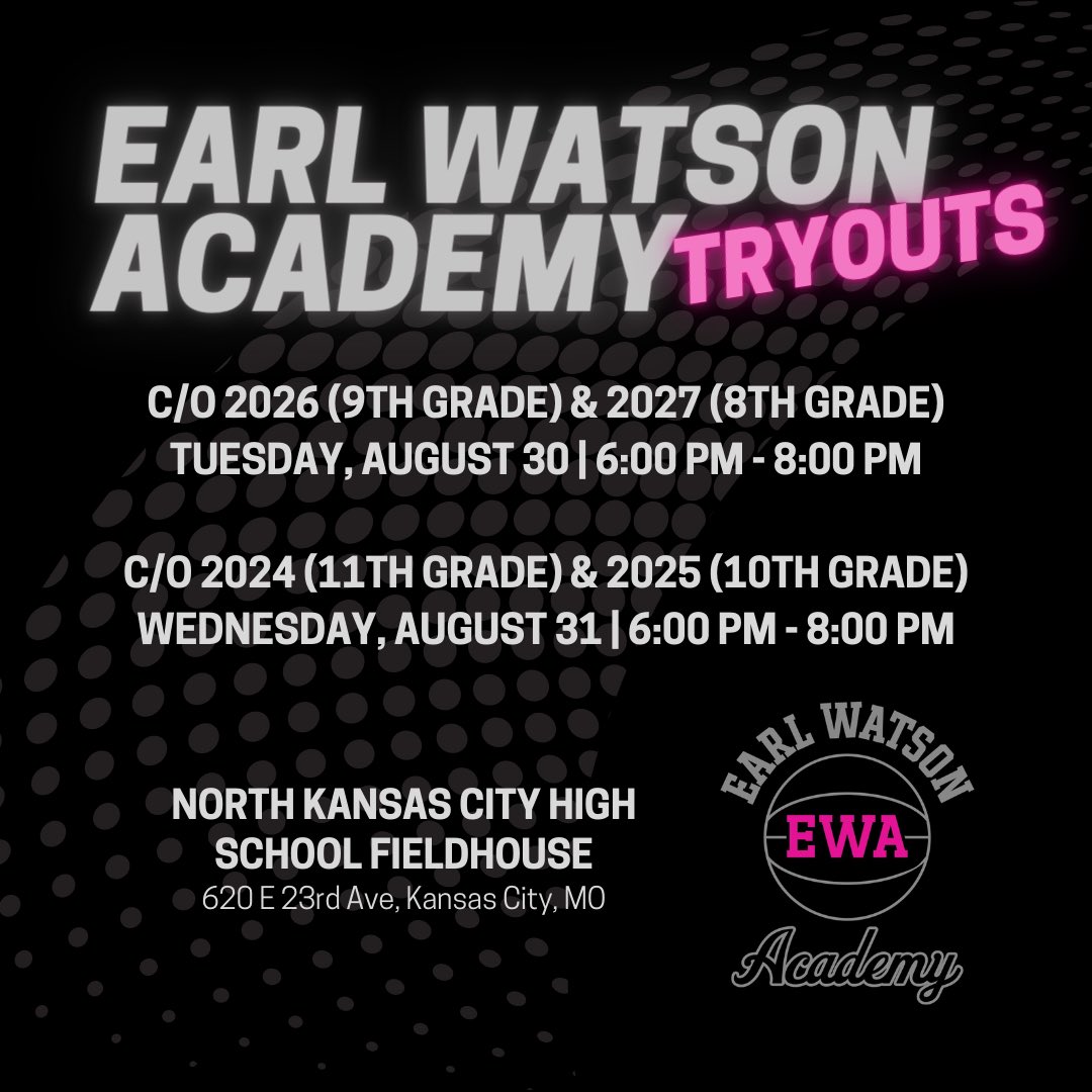 Tryouts (KC Girl’s Travel Teams) are free and I’m excited to be coaching one of these teams next July on the circuit! @EWA_Basketball