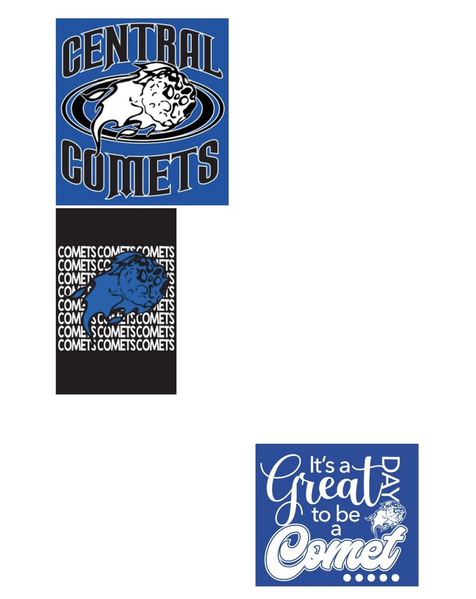 CHSstucrew's tweet photo. These are the new Comet Shirt Designs for 2022-2023. They will be available at Tailgreat, Aug. 19, for $15 each. https://t.co/i9oJA5TwfM