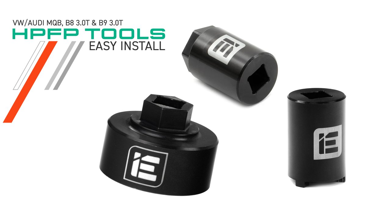 PerformanceByIE's tweet photo. IE HPFP assembly tools for VW/Audi MQB (MK7/8V), B8 3.0T Supercharged, and B9 3.0T Turbocharged engines. A specialty tool is required on all these engines to disassemble/assemble the pump housing to upgrade the internals. 
Find yours by clicking here: https://t.co/CteiiCn57f https://t.co/8rKQfPujBR