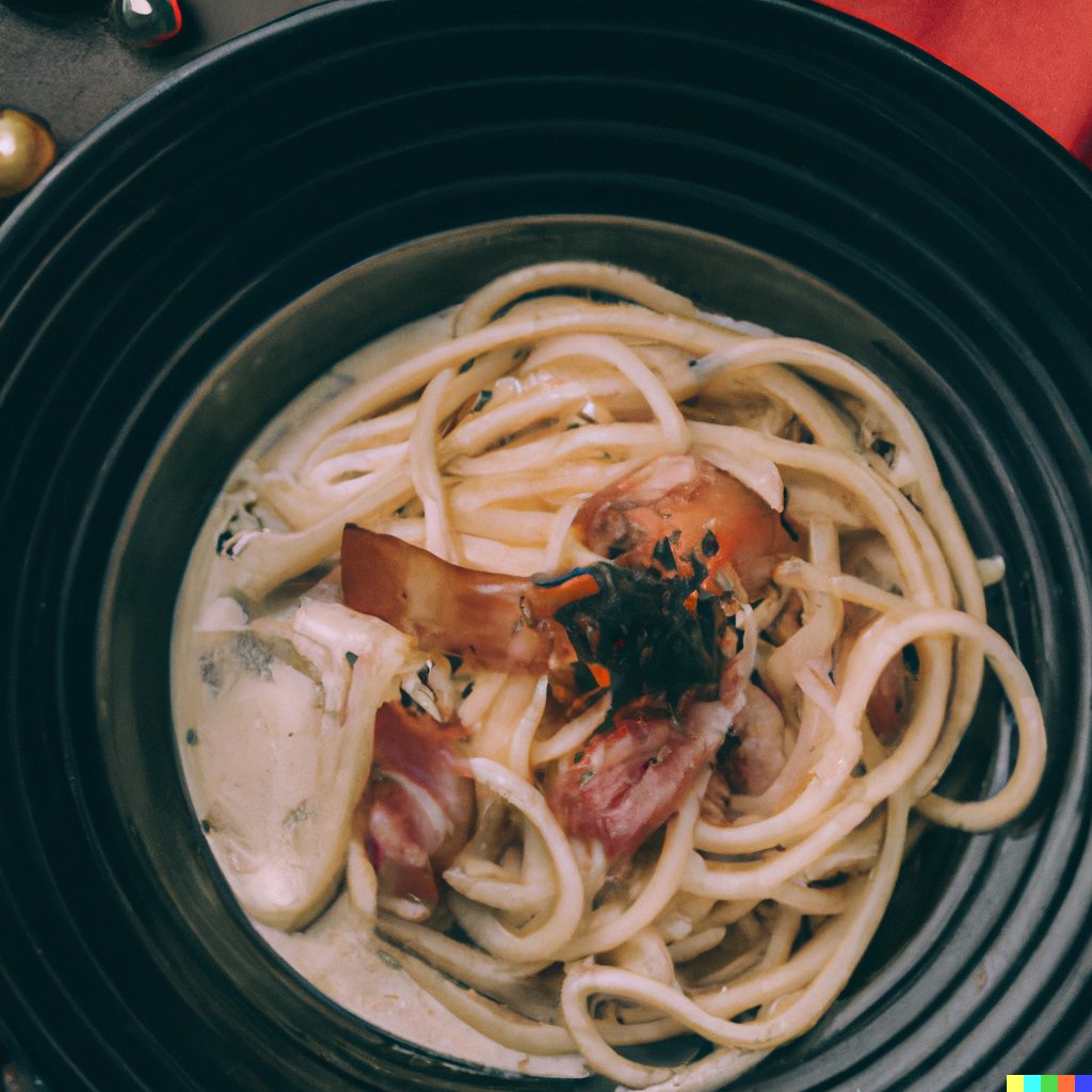 _JacobStone's tweet image. Day 13 of 50!

“A high-quality picture of a bowl of carbonara for a food magazine”

#50DaysOfDallE #dalle #dalle2 #pasta