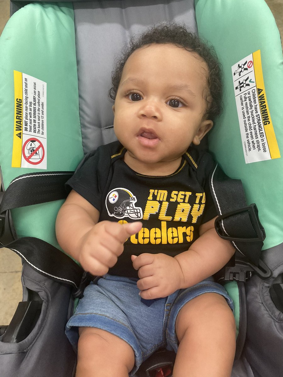 My Grandson Is A Steelers Fan #Steelers #SteelersNation #SteelersFootball #SteelersFamily #SteelersCamp 🖤💛🖤💛