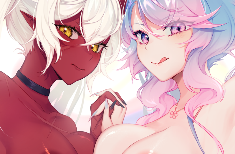 Of course we got a NSFW version, psd and timelapse of this piece on my patreon ♥ 

#akumilk #LewdleVale