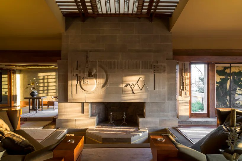 designboom's tweet photo. hollyhock house, frank lloyd wright’s first los angeles commission, reopens to the public https://t.co/M7Zzg3jwt6 https://t.co/MrJTp16SYA