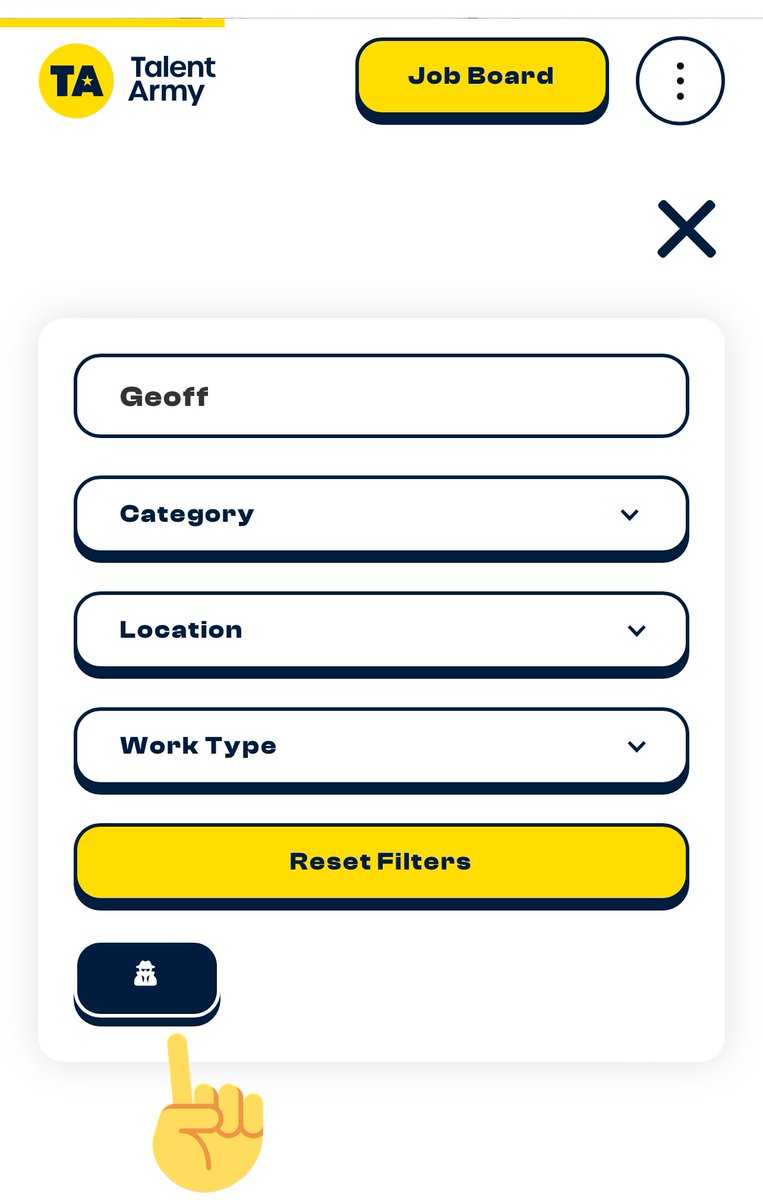 In case someone is snooping over your shoulder while you’re looking at our talent.army/job-board

We’ve popped an eject button. 

Enjoy 😉