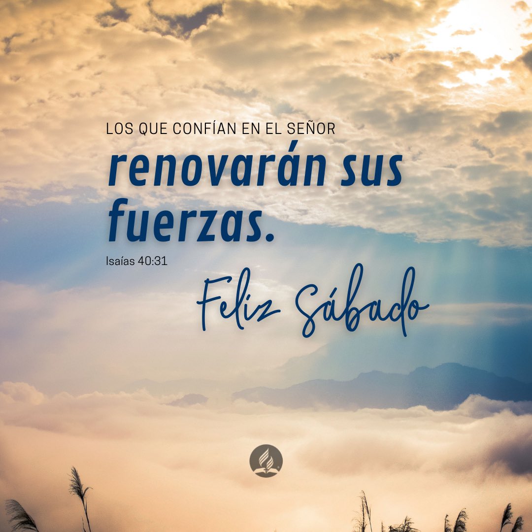 ✨Pero los que esperan a Jehová tendrán nuevas fuerzas; levantarán alas como las águilas; correrán, y no se cansarán. Isaías 40:31  🙏🏻 #FelizSábado ☺️

#SábadoSanto #DíaDeReposo #adventistas #ShabatShalom