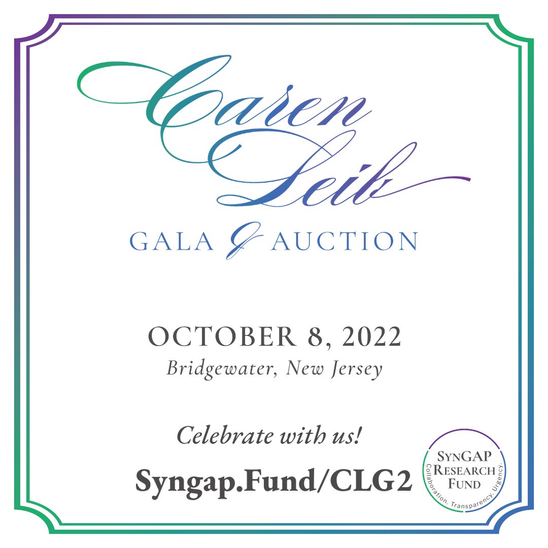 cureSYNGAP1's tweet photo. Join us for the 2nd Annual Caren Leib Gala & Auction
October 8, 2022
Bridgewater, New Jersey
Learn more at https://t.co/Cpjdeld3Il
#syngapgala #clg2 #clg https://t.co/Q68fubBq3e
