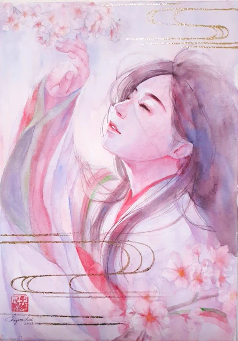 桜恋-予感-【添付和歌紹介】あしひきの山桜花日並べてかく咲きたらばいと恋ひめやも(山辺赤人/万葉集)山桜がもし何日もさき続けるような花であったなら、こんなにも桜を恋しいとは思わなかっただろう 