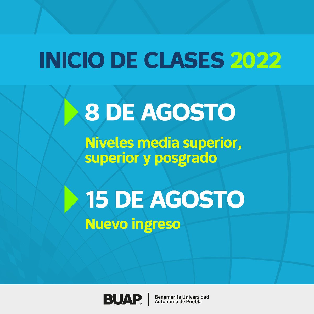 BUAPoficial's tweet photo. 🚨AVISO 🚨
Inicio de clases presenciales. Tómalo en cuenta 👇👇
#Regresoseguro #BUAP https://t.co/1k1IcRpH5h