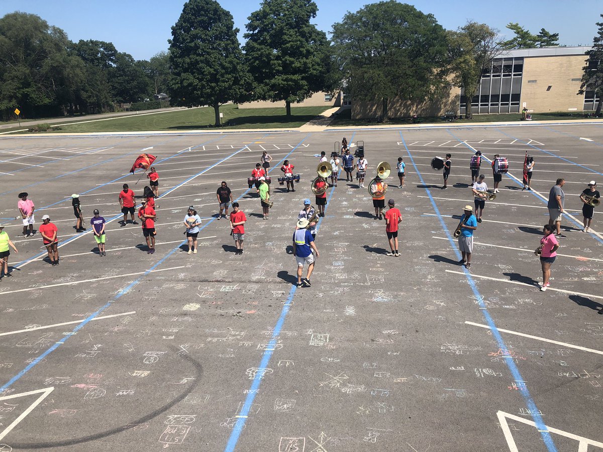 ADiesbergen's tweet image. Final preparations are underway for tonight’s Preview Show! Join us in the back parking lot at 7:30 tonight for a sneak peek at our show The Fallen Throne! @Wheeling_Cats @WHSWildcatBands @WHS_FineArts