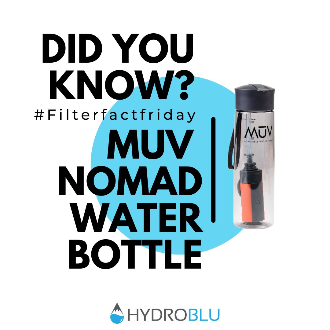 _hydroblu_'s tweet photo. Virus and bacteria protection in a bottle. Whether you are traveling through a third-world country or visiting a beach in the Caribbean, the Nomad will make sure your drinking water is safe. Just fill your bottle, insert the filter, and safely drink away! 

#watervirusfiltration https://t.co/pJLn6Fo9oI