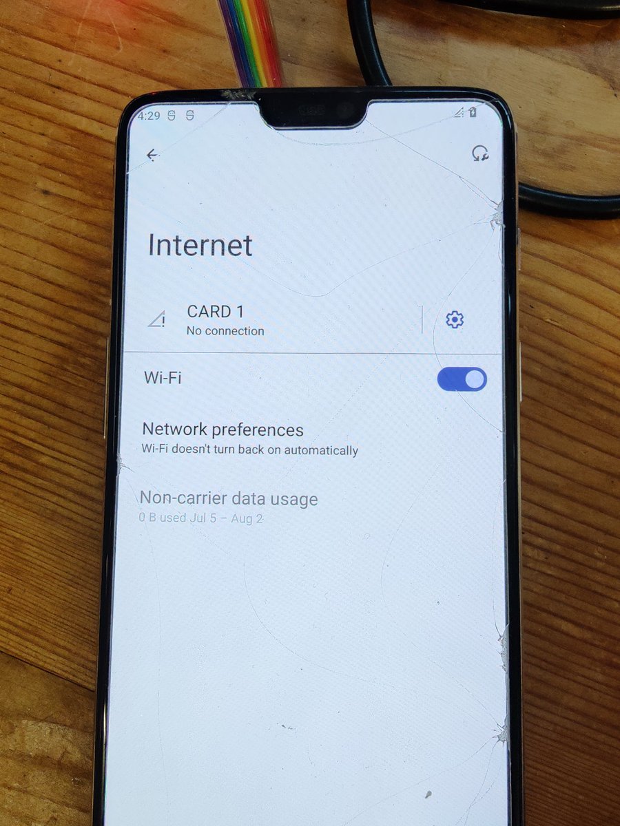 after literally 6000 lines of code, I finally figured out how to get Android to detect a SIM card

no, no it can't connect to mobile data... yet

This is #AOSP with #Linux mainline and a completely open source userspace stack on the <a href="/oneplus/">OnePlus</a> 6