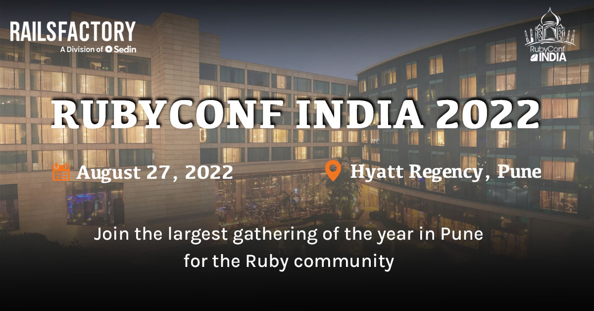 railsfactory's tweet image. Our #RailsFactory Team is coming to &apos;Oxford of the East&apos;- Pune to be part of the #RubyconfIndia on August 27, 2022. We’d love to connect with you

Don&apos;t miss out on this chance to meet fellow rubyists from around world &amp;amp; expand your #Ruby horizons!

#RubyConf2022 #India #event