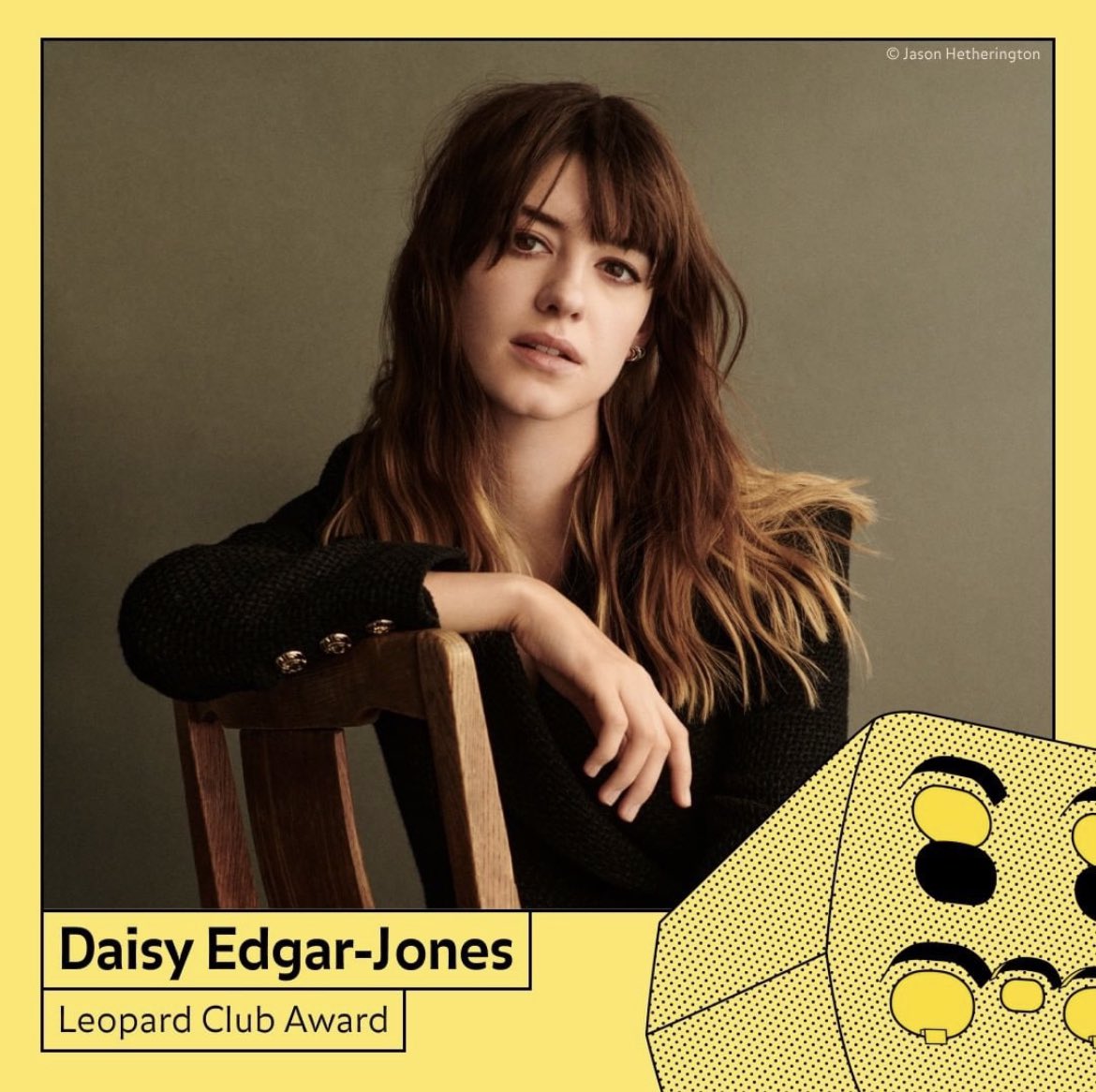 DaisyEJNews's tweet photo. 📸 Daisy has been awarded this year’s Leopard Club Award by the #LocarnoFilmFestival 👏🏼 https://t.co/2A4oXW9Kex