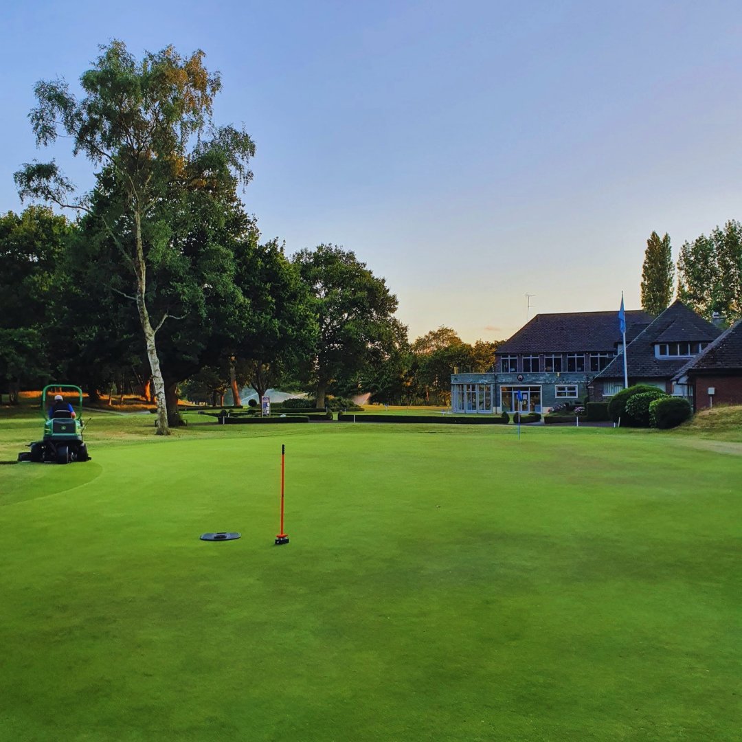 DunhamForestGC's tweet photo. Greens Maintenance began this week as the Greenkeepers are back to full strength with a complete team. The work being carried out is invasive, but it will improve the overall health and playability of the greens all year round. #DunhamForest #DunhamForestGolf #GreensMaintenance https://t.co/bj2haS6GgU