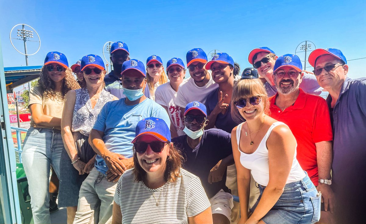 Team DBP takes Maimonides Park! 🌞 ⚾🧢 We took a well-deserved break from our work making #DowntownBrooklyn a place for all by getting out of the office + watching the @BKCyclones play! 🐣 Shout out to #SandyTheSeagull!
