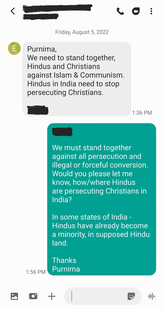 PurnimaNath's tweet image. A Christian Republican person I know sent me this. I, as a Hindu, am extremely concerned about our lives/future as Hindu Indian-Americans in America. We are less than 1% here. Hindu land &apos;India&apos; is struggling to save the Hindus. No politicians are hearing our concerns. No ONE.