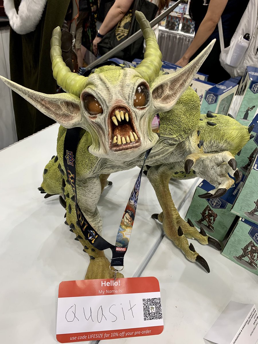 Mark_Meer's tweet photo. I cast Find Familiar at the @wizkidsgames booth at @Gen_Con, and all I got was this highly untrustworthy Quasit.
#DnD #DungeonsAndDragons #GenCon #GenCon2022 #Quasit #FoundFamiliar https://t.co/bQ5asUmJSK