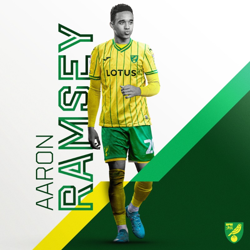 NorwichCityFC's tweet photo. 📝 We’re delighted to confirm the season-long loan signing of young midfielder Aaron Ramsey from Aston Villa! 

🏴󠁧󠁢󠁥󠁮󠁧󠁿 #WelcomeRamsey 🏴󠁧󠁢󠁥󠁮󠁧󠁿 | #NCFC
