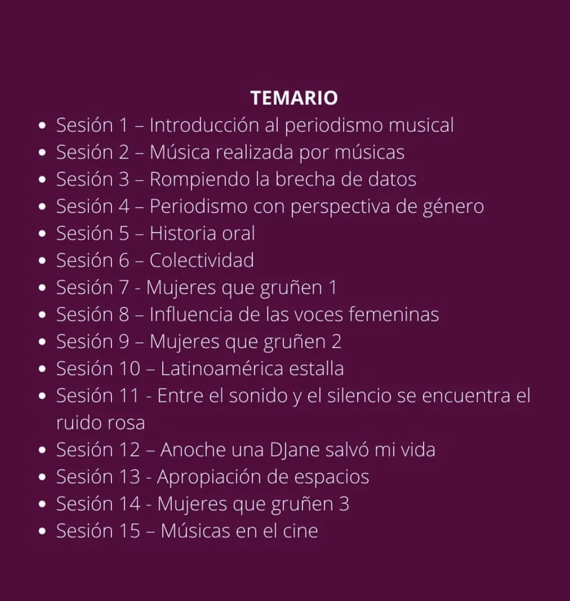 indierocks's tweet photo. .@Sonoridadmx 💜 || Las inscripciones para el curso de Periodismo Musical con Perspectiva de Género impartido por @karipunk en @CasadelLago siguen abiertas. 

https://t.co/L4s32fIDNH https://t.co/aFjJF9KUFJ