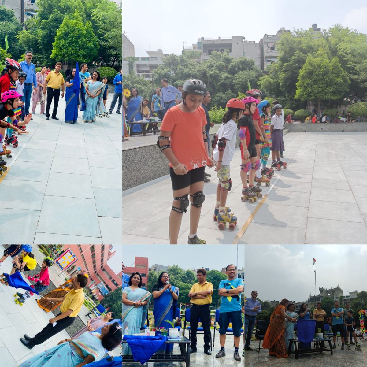 svwp1411035's tweet photo. #Openingceremony #ZonalandCulturalActivities at SV WazirpurVillage.#Honourable DDE,NWB,Dr.Harsh Arya and DDE ZoneXI,Dr.Rakesh Rahi flagged off the #SkatingCompetition & enriched #participants. Sh.Anil Yadav(HoS)@SPitampura and Sports Convener,@drsuman1968 dignified the occasion. https://t.co/Y8nxm66SC9