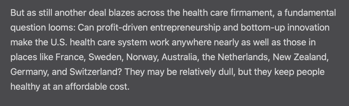 TodStoltz's tweet photo. @DavidBlumenthal while I disagree with a few points in this article, the conclusion is spot on.  the us healthcare system is dependent on innovation and entrepreneurship to solve increasingly difficult problems that other countries solved long ago. https://t.co/F4l9EfkCpe