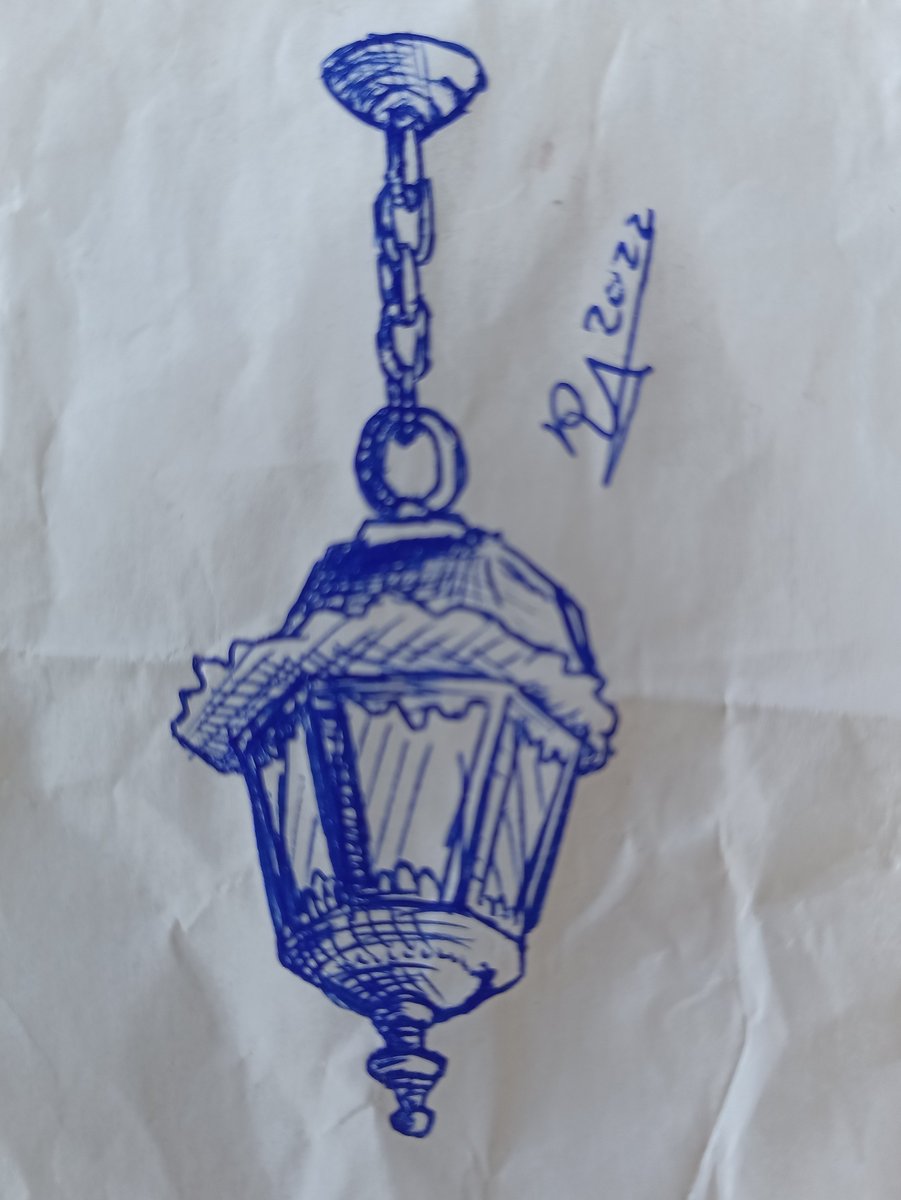 Dibujo a boli de un farolillo XD