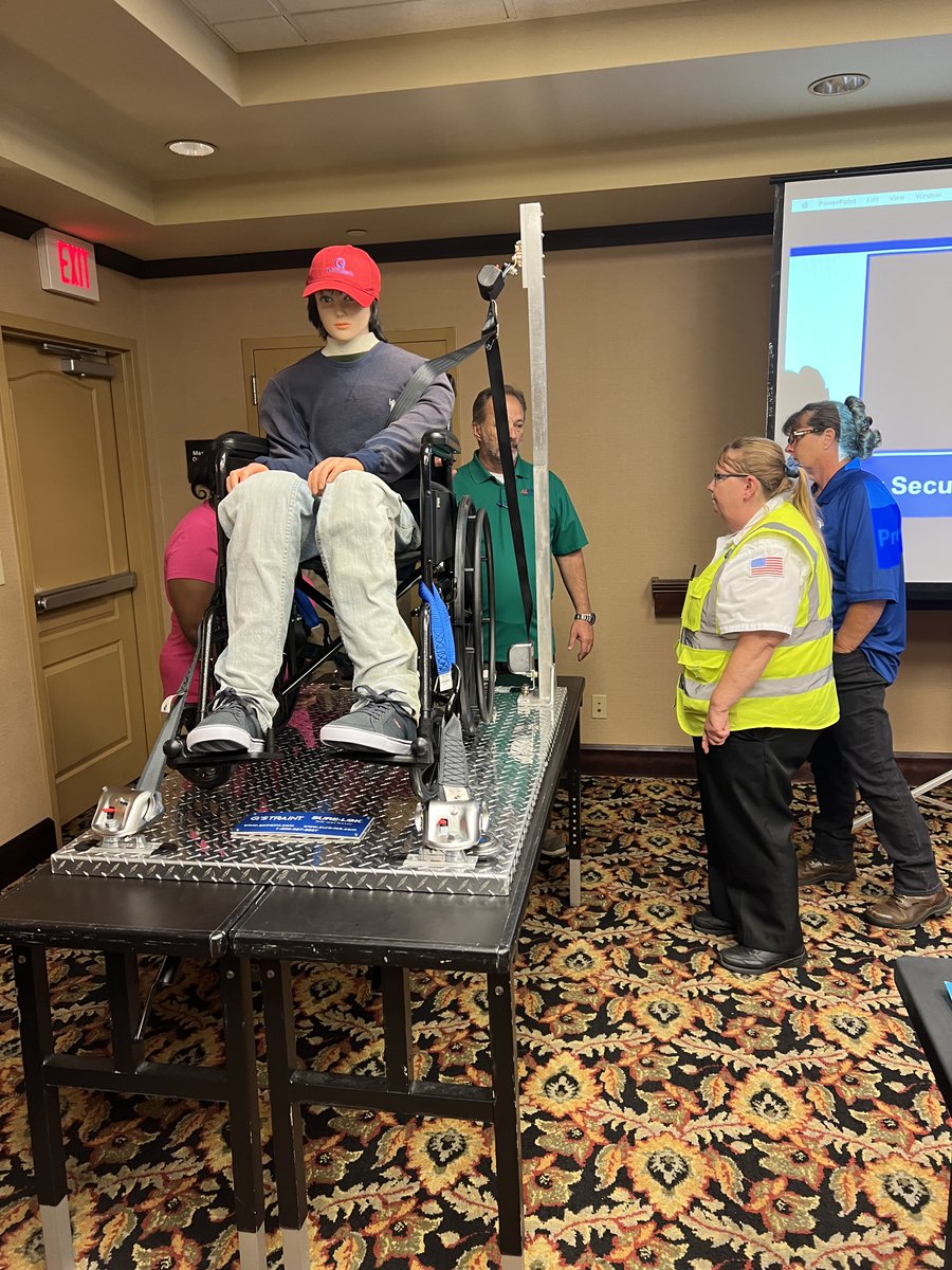 Drivers from south Alabama trained on documentation and securement procedures this week! These trainings are important, and help drivers understand the required ADA safe assistance standards. 🚎  

#BusDriver #AlabamaRTAP #RuralTransportation