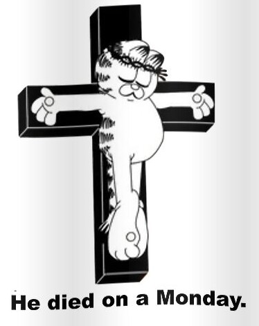 Brian_Rieder's tweet photo. @kathryn2697 Please don't persecute the lasagna loving cat for his religious beliefs. He died for you. https://t.co/U2wItLByfX