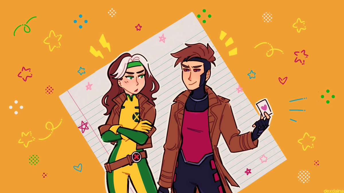 I was requested to draw rogue and gambit 🌟